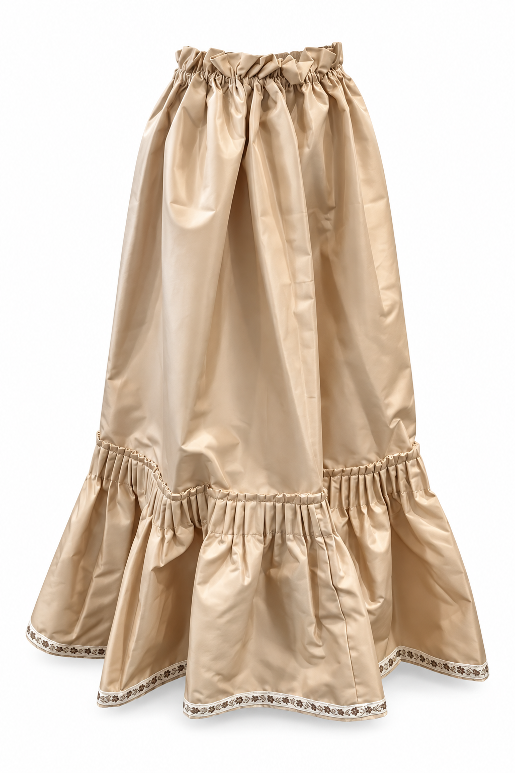 Costume Skirt Beige Satin M16