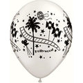 Globos Latex Hollywood Plateadp