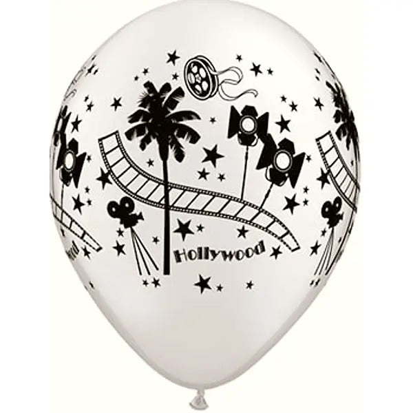 Globos Latex Hollywood Plateadp