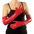 Guantes Largos de Vinilo Rojo