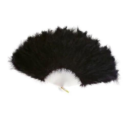Abanico Negro Plumas