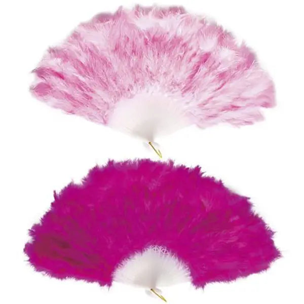 Abanico Rosa Claro Plumas