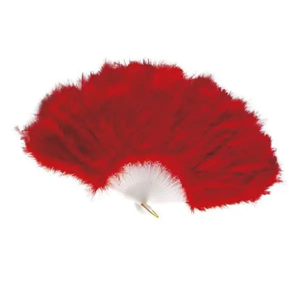 Abanico Rojo Plumas