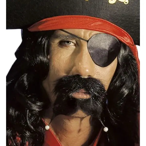 Bigote y Perilla Pirata con Perlas