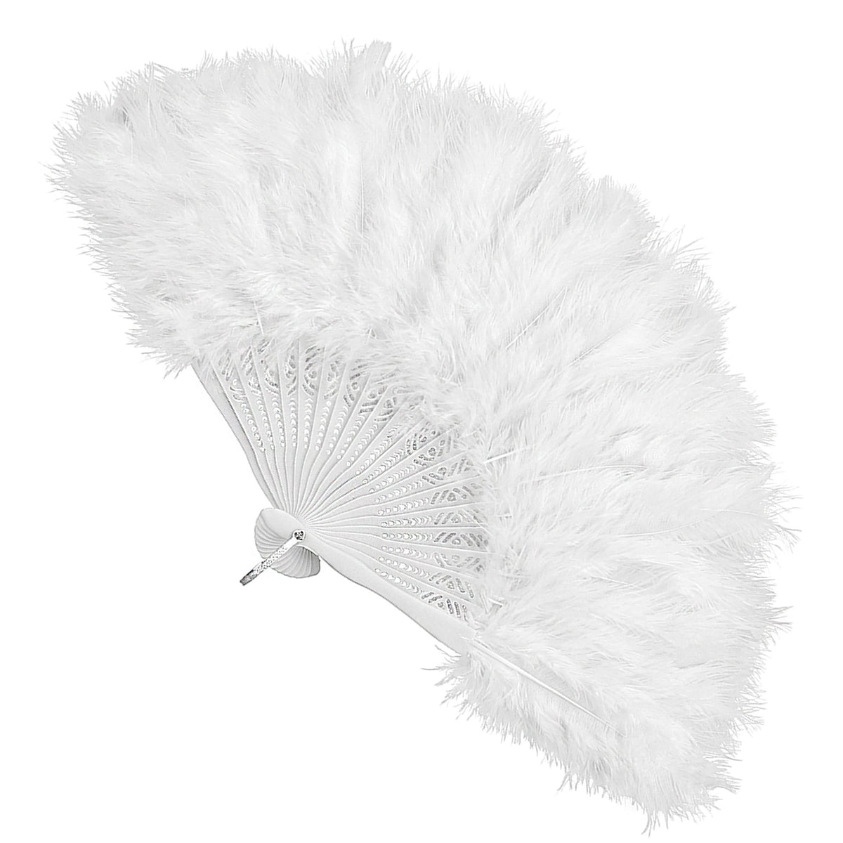 Abanico Blanco Plumas.