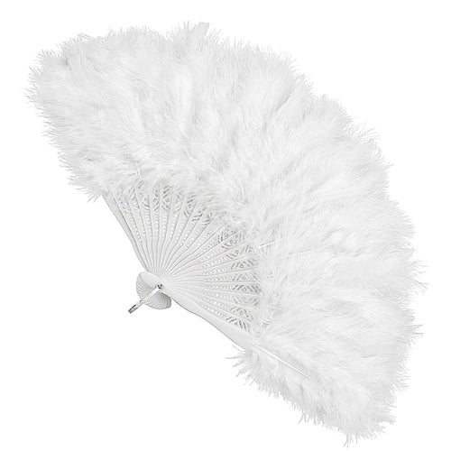 Abanico Blanco Plumas.
