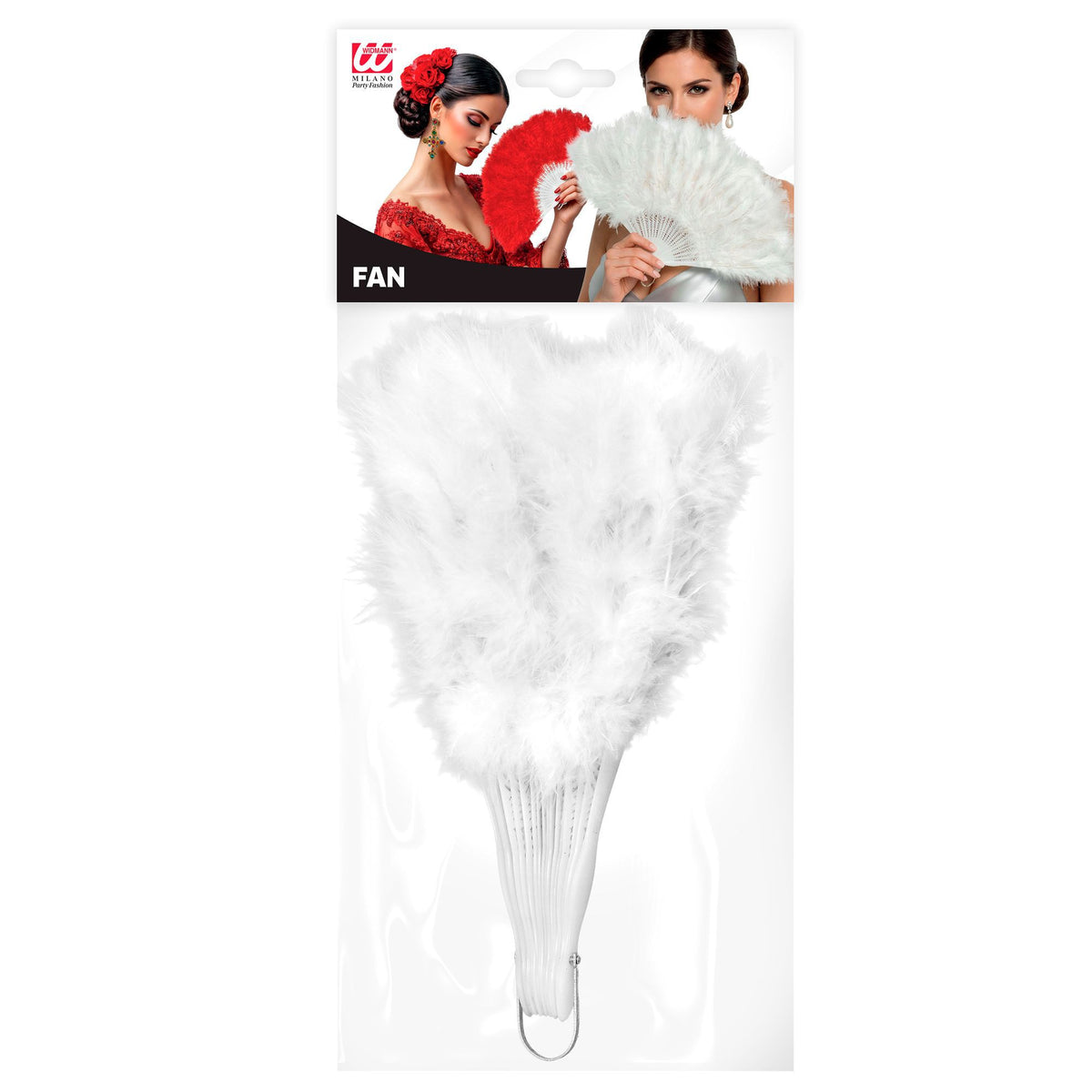 Abanico Blanco Plumas.