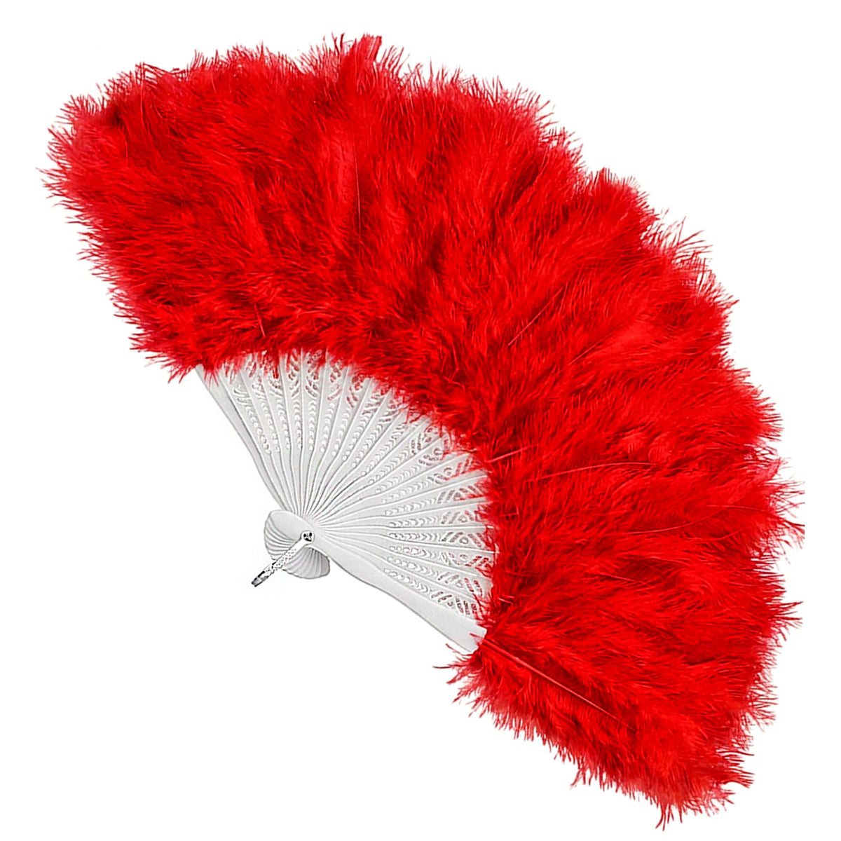 Abanico Rojo Plumas
