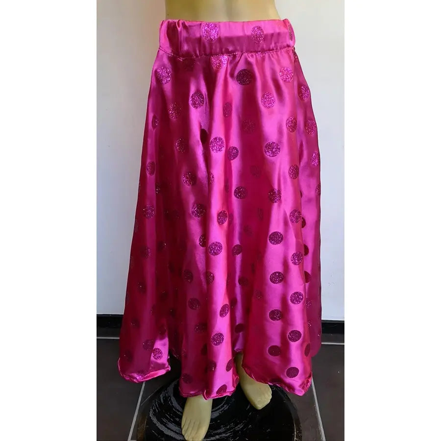 Disfraz Falda Fucsia Lunares Purpurina