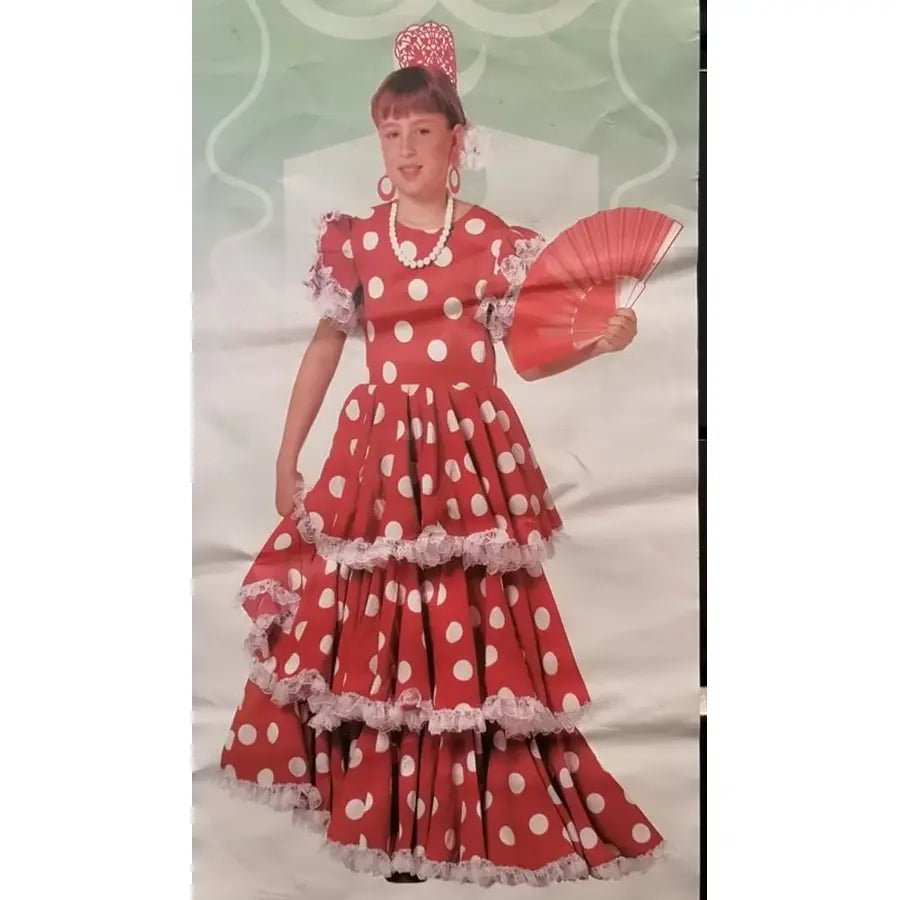 Traje de Sevillana Infantil Andaluza con Lunares