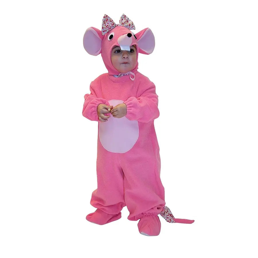 Child's Mouse Costume – Pink Hooded Jumpsuit