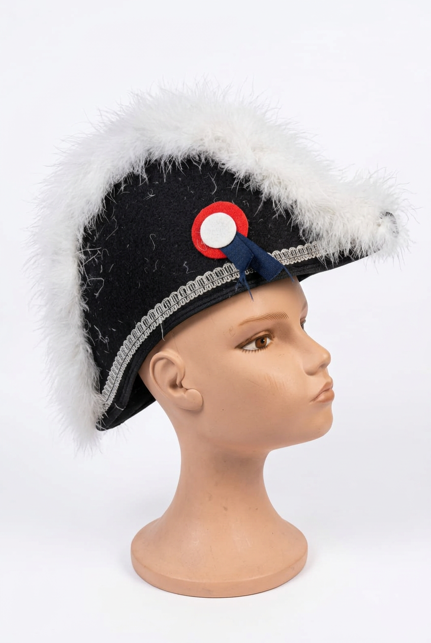 Sombrero Napoleón con Plumas de Marabú