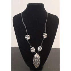 Collar Plateado Circulos