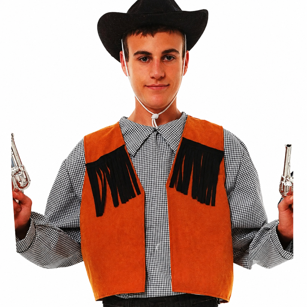 Denim Vest — Western Accessory for Adults