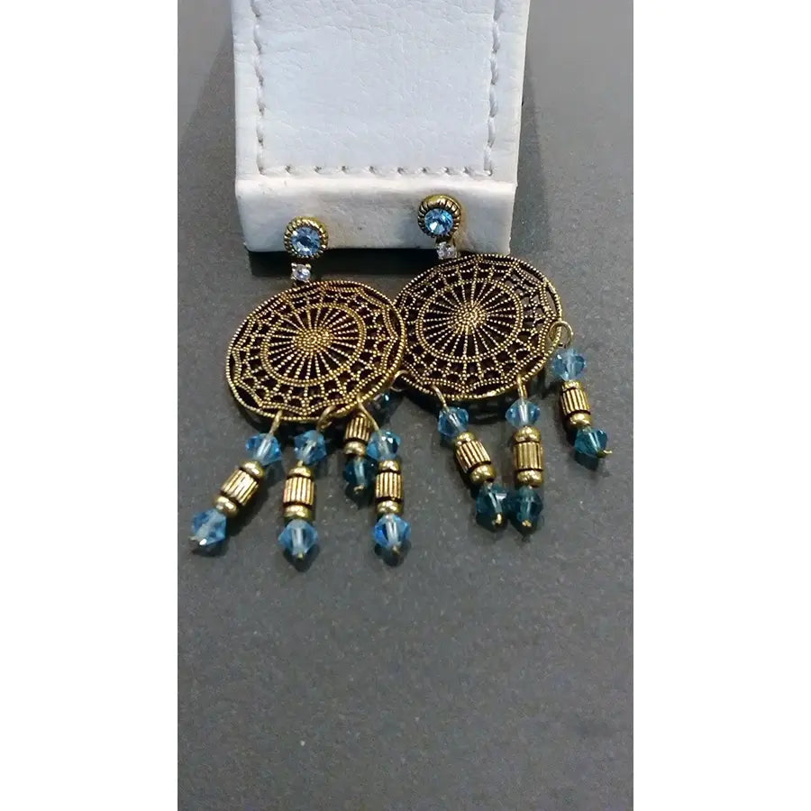 Pendientes Abalorios Azules
