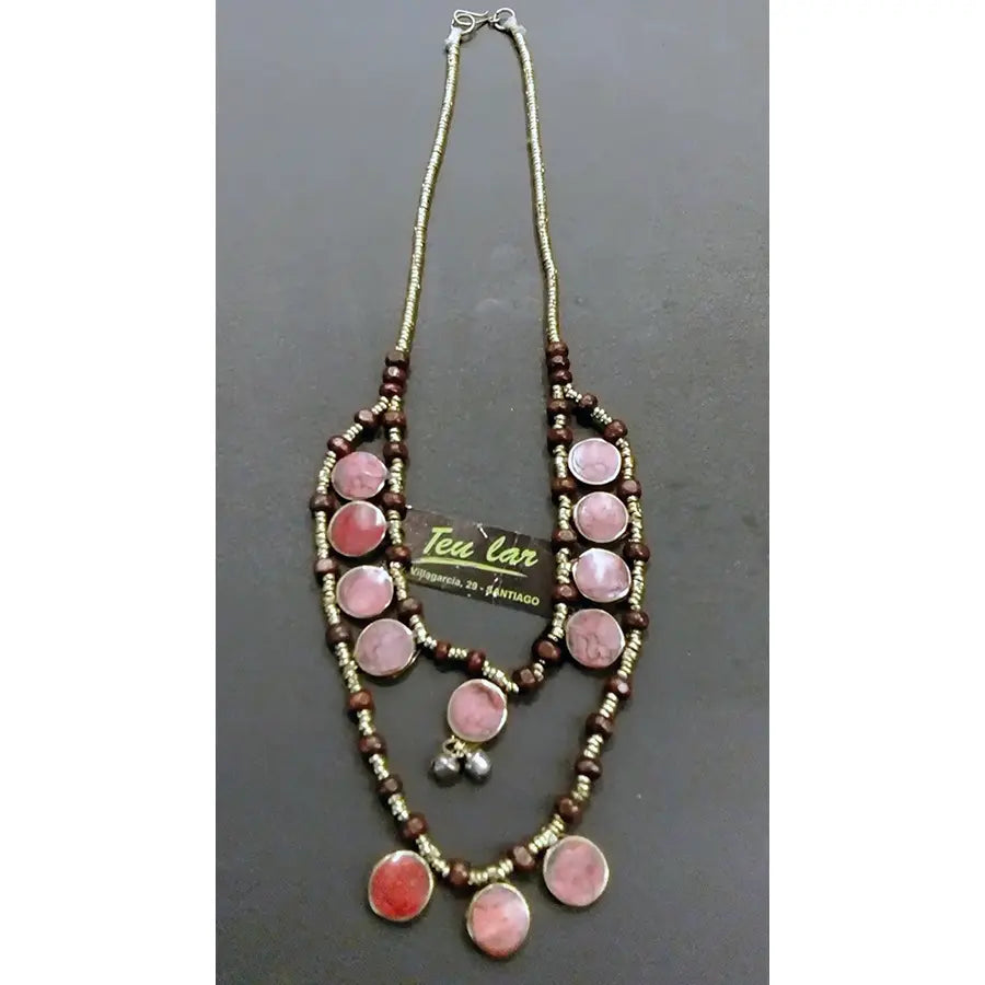 Collar Rosa Abalorios