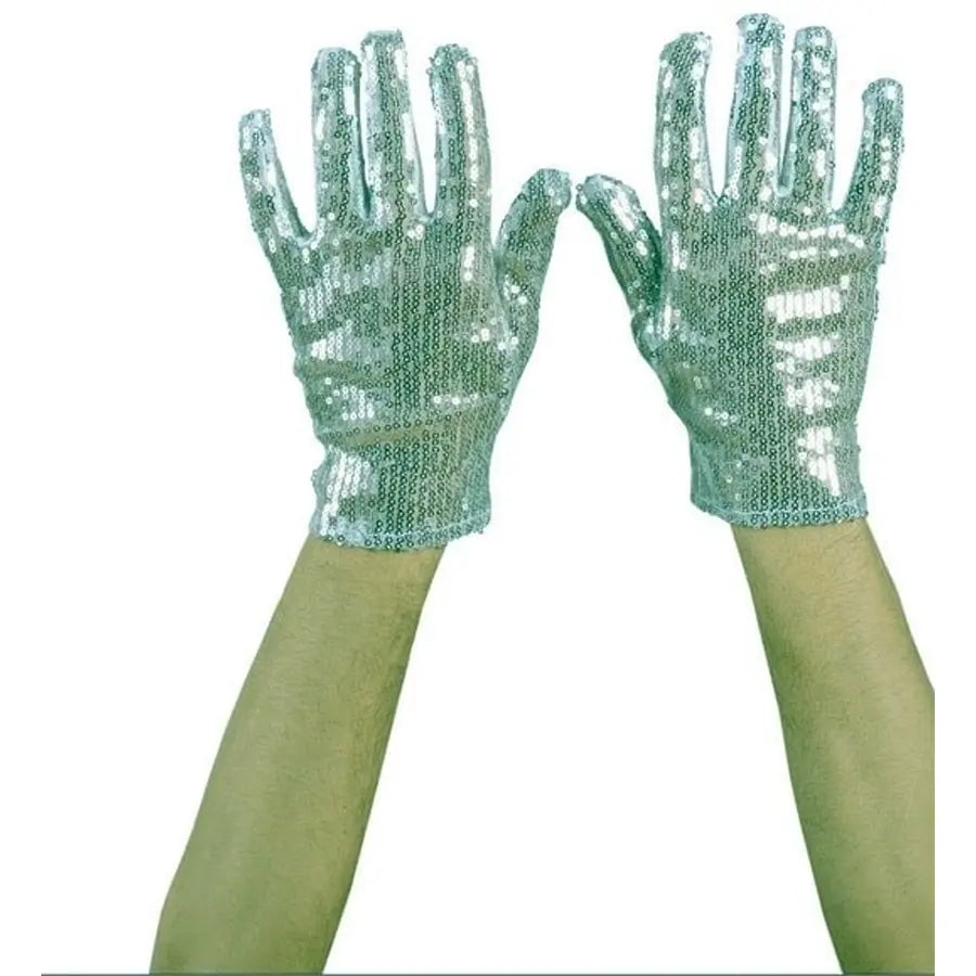 Guantes de Lentejuelas Plata