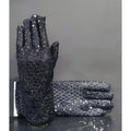 Black Sequin Gloves