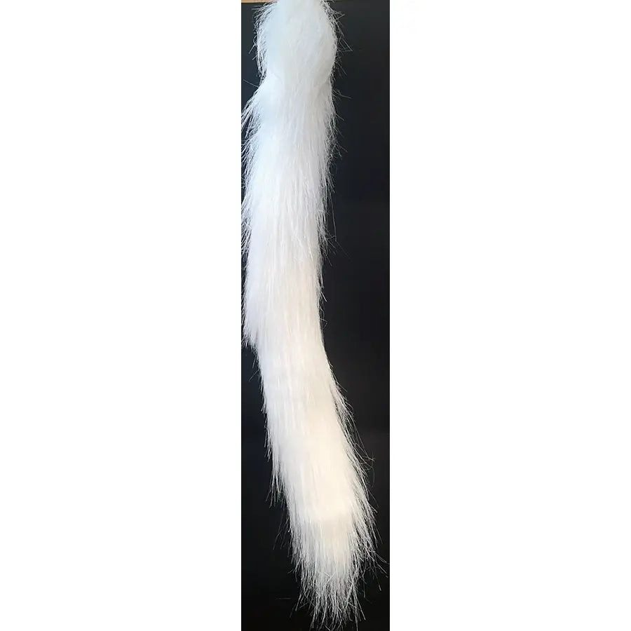 Cola Blanca de Pelo – Accesorio Disfraz Animal