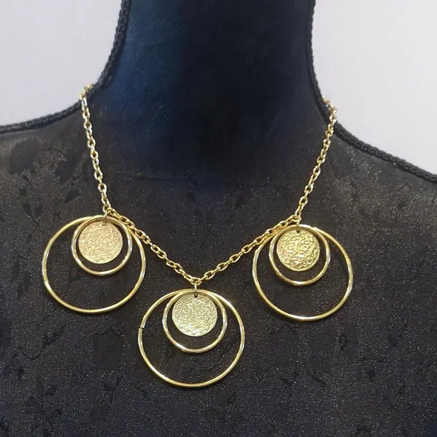 Collar Aros Y Monedas