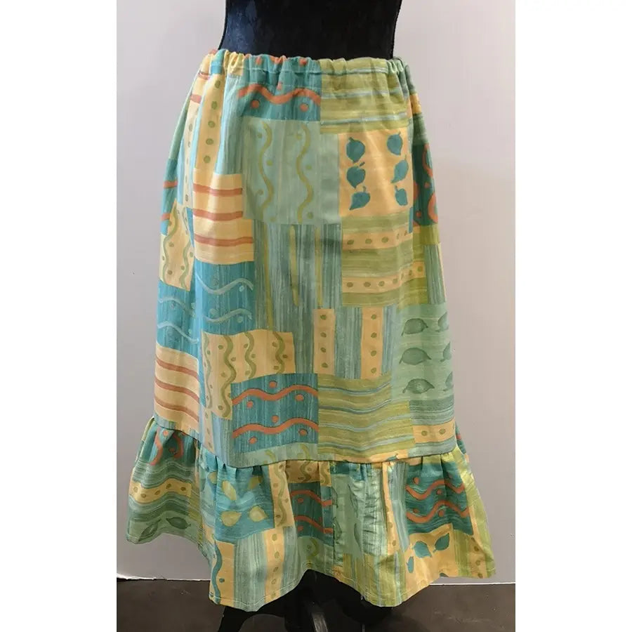 Falda Medieval Verde Cuadros Artesanal