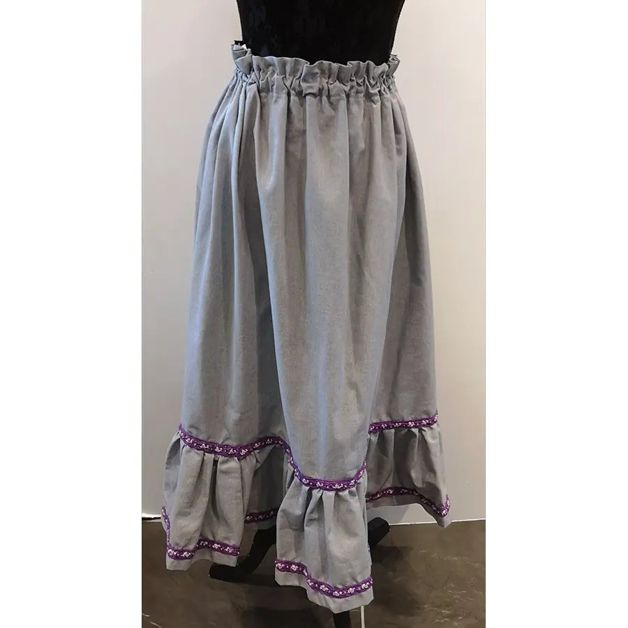 Costume Skirt Embroidered Violet M19