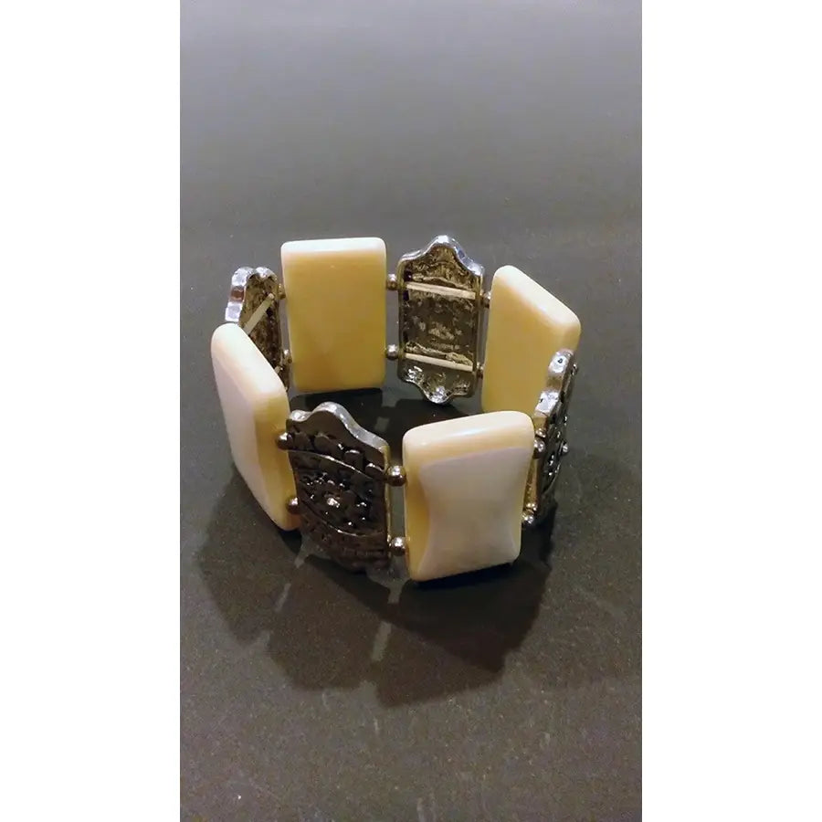 Pulsera Nacar Blanca Elastica