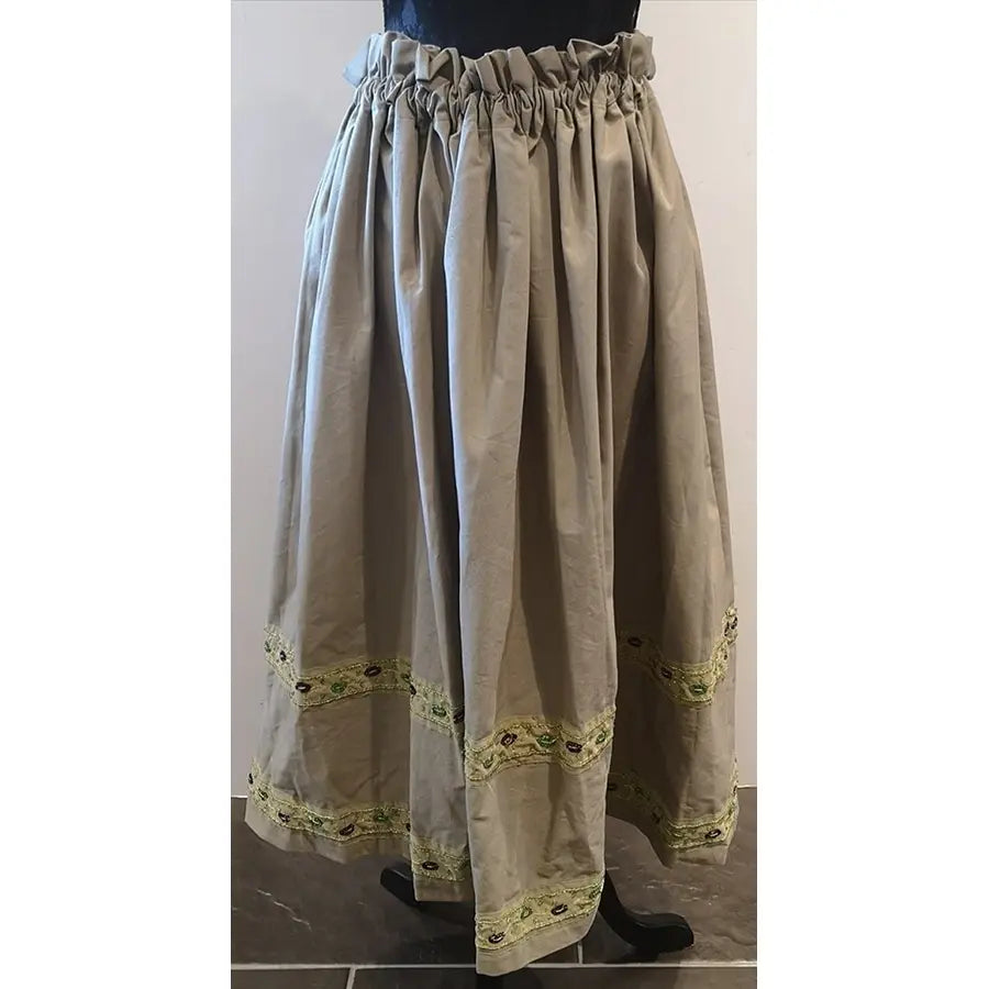 Costume Skirt Light Camel Sequins M25