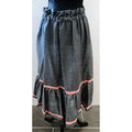 Costume Gray Skirt Pink Embroidered Riva