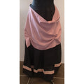 Falda Medieval Negra con Mandil Rosa Palo Artesanal