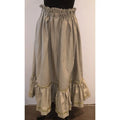 Camel Medieval Skirt with Artisan Embroidery