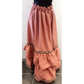 Falda Medieval Volantes Teja Artesanal