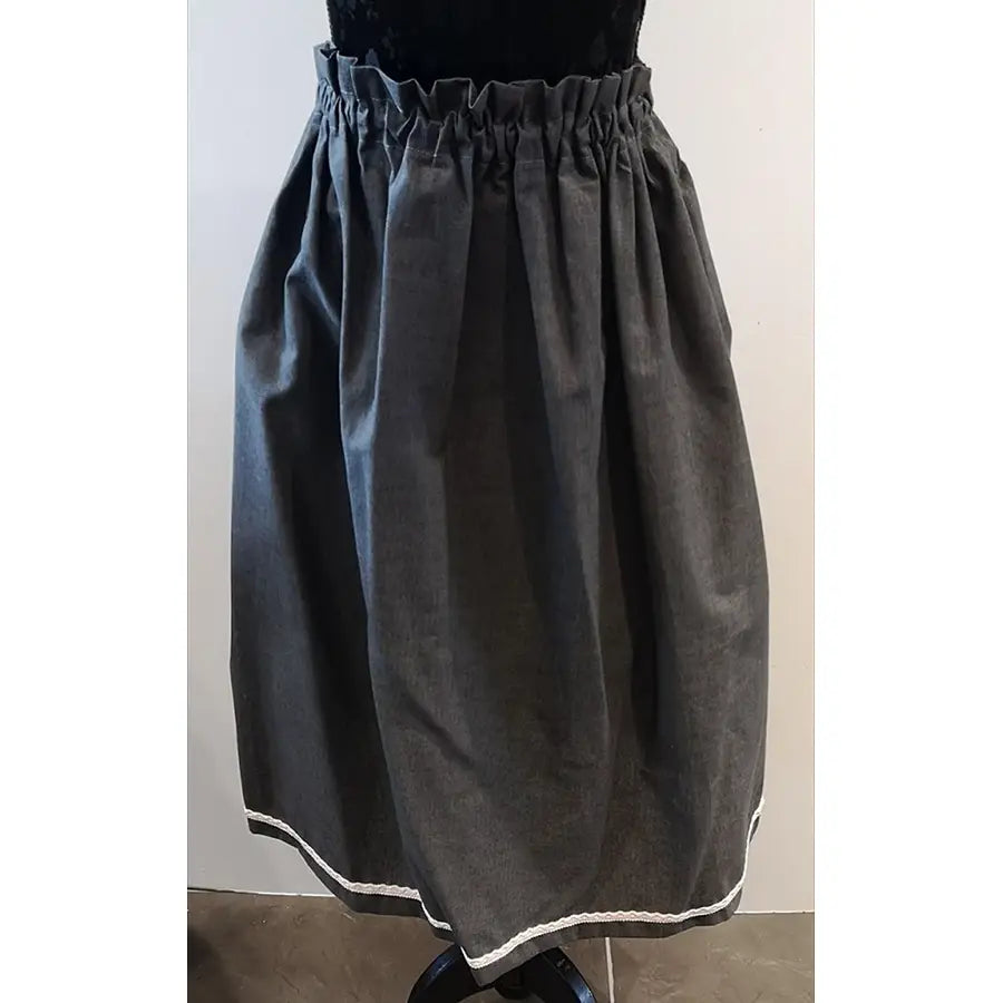 Selina White Embroidered Gray Skirt Costume