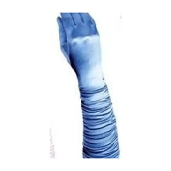 Guantes Drapeados Azules Largos
