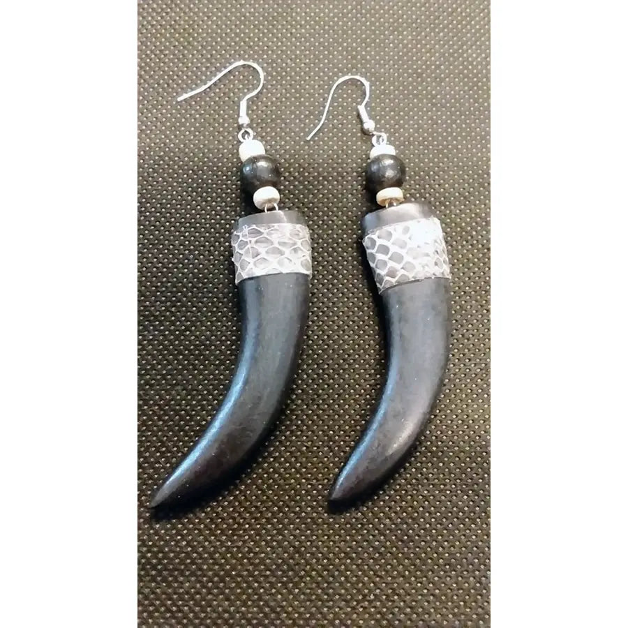 Pendientes Colmillo Marrones