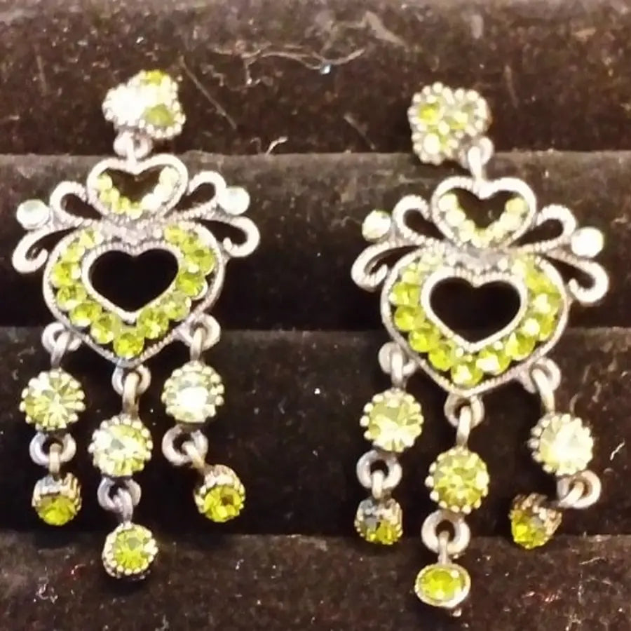 Pendientes Verdes Corazon