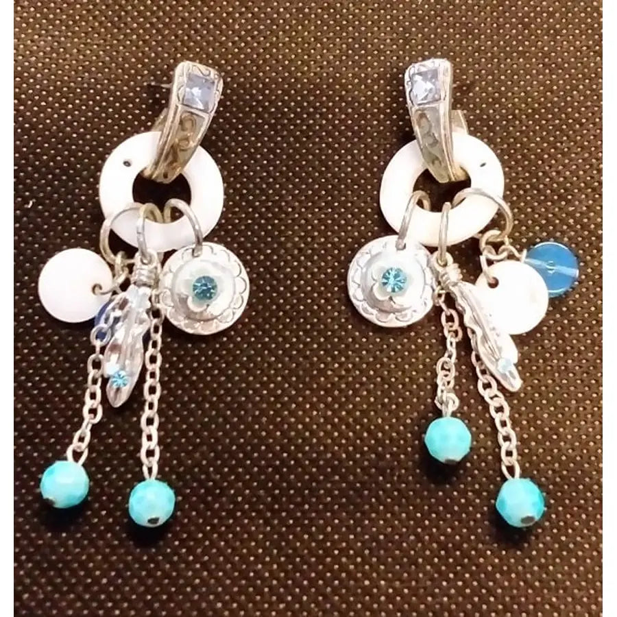 Pendientes Azul/Blanco