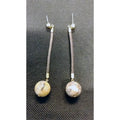 Light Brown Ball Earrings