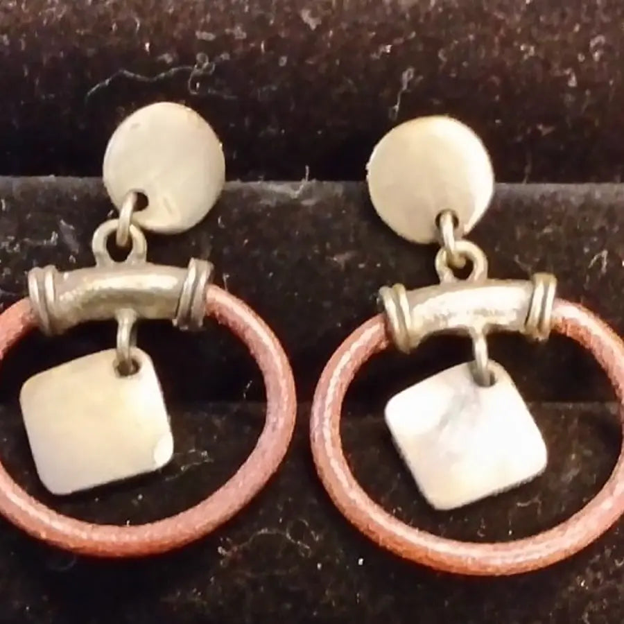 Pendientes Circulo Marron