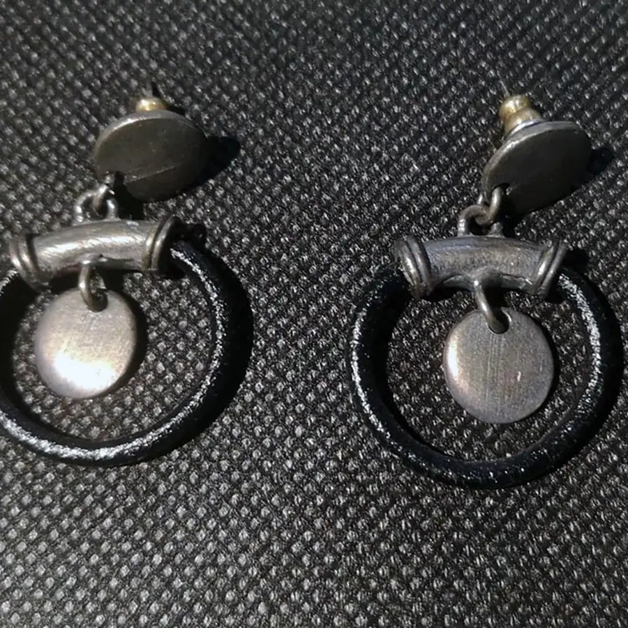 Pendientes Circulo Negro