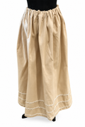 Beige Medieval Skirt with White Embroidery