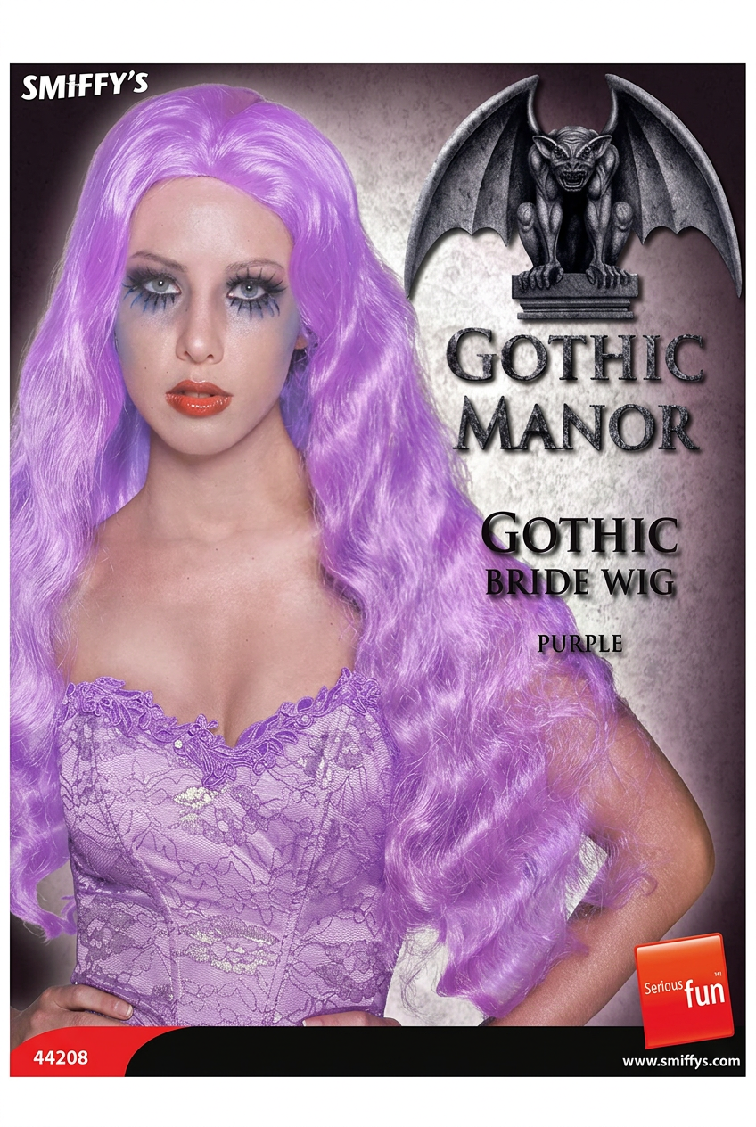Peluca Gothic Bride Morada – Smiffy's