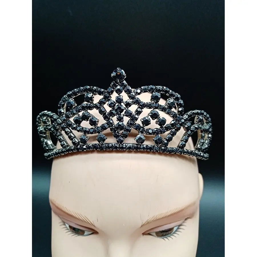 Tiara Negra Brillantes