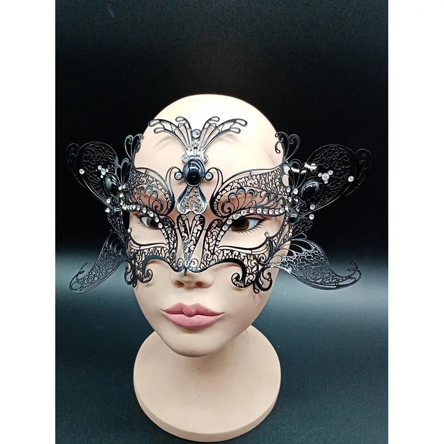 Metal Butterfly Mask with Swarovski Crystals