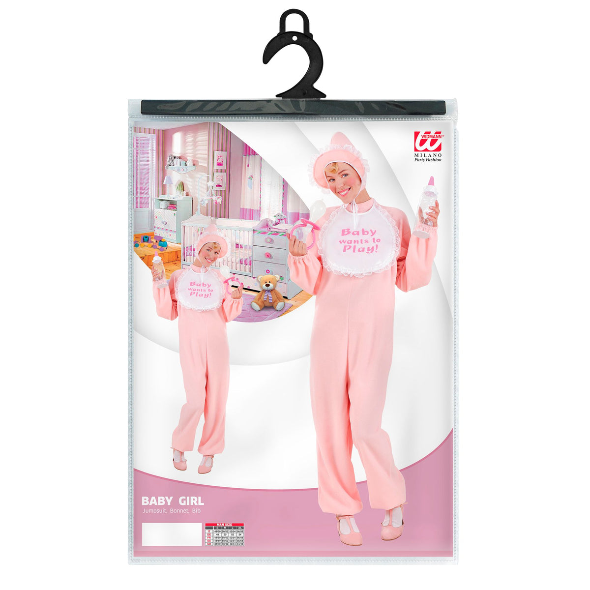 Disfraz Bebé Niña - Conjunto Rosa con Mono y Babero