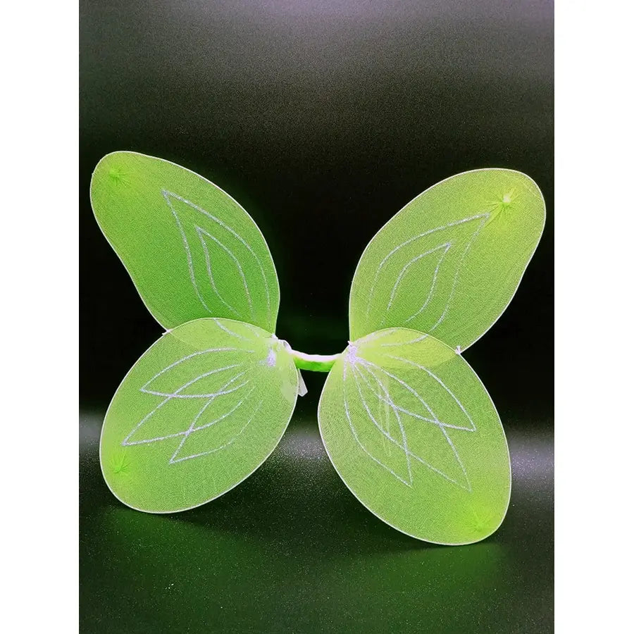 Alas Verde Neon con Purpurina – Accesorio de Disfraz