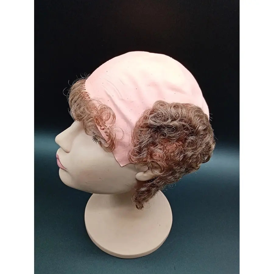 Calva de Látex con Pelo Castaño