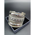 Brazalete Ancho Plateado 03