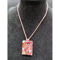 Collar Rectangulo Rojo Murano
