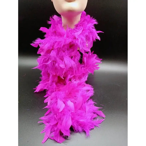 Boa Fucsia De Plumas